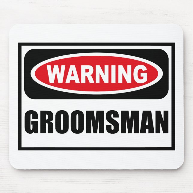 VarningsGROOMSMAN Mousepad Musmatta (Framsidan)
