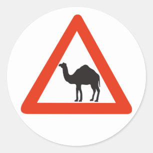Varningskameror, trafikskylt, Förenade Arabemirate Runt Klistermärke