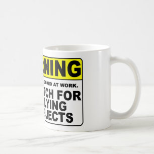 VARNINGSklockan för att flyga anmärker! Kaffemugg