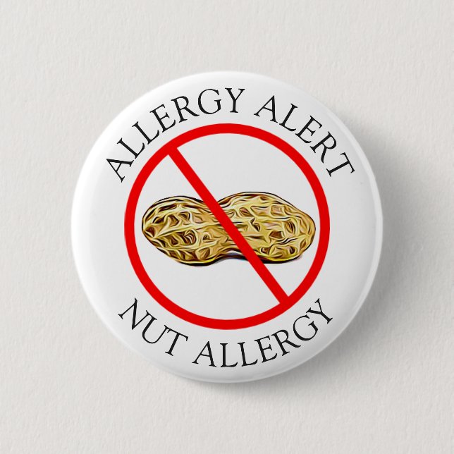 Varningsknapp för svår peanut Allergy Knapp (Framsida)