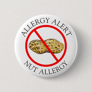 Varningsknapp för svår peanut Allergy Knapp