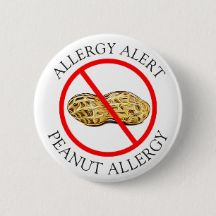 Varningsknapp för svår peanut Allergy Knapp
