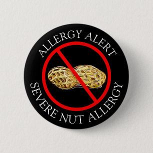 Varningsknapp för svår peanut Allergy Knapp