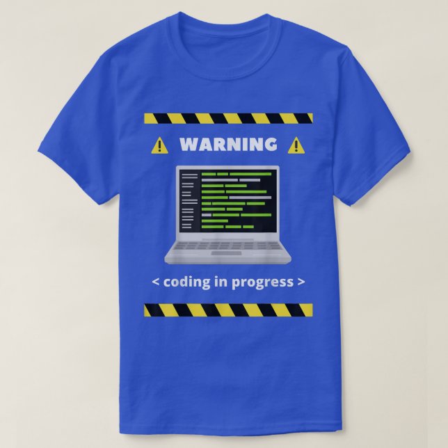 Varningskoder för pågående datorprogrammerardev t shirt (Design framsida)
