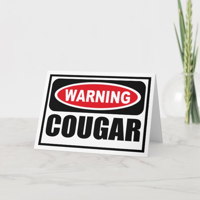 Varningskort för COUGAR-hälsning Kort (Framsida)