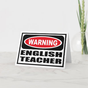 Varningskort för ENGLISH-lärare Kort