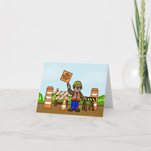 Varningskort för Zon medvetenhet i arbetsveckan Kort (Framsida)