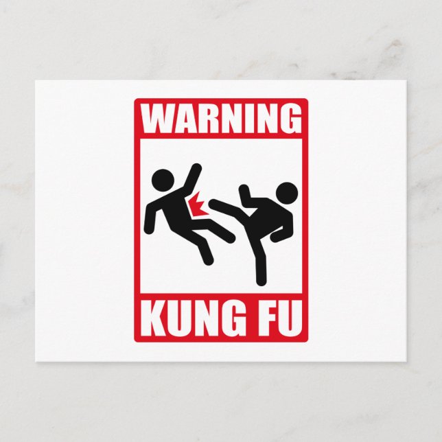 varningskung fu vykort (Framsida)