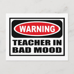 Varningsläsare i BAD MOOD-vykort Vykort