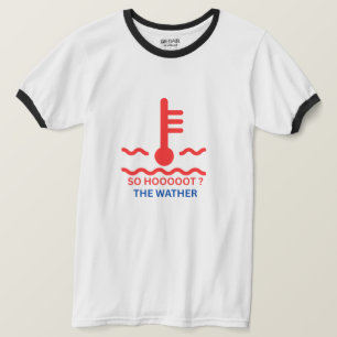 Varningsljus för hett t shirt