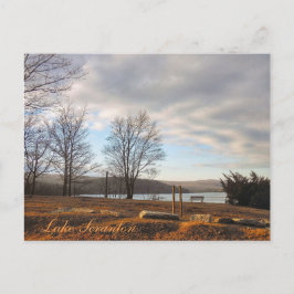 Varningsljus för Scranton PA Sjö Scranton Post Car Vykort