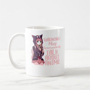 Varningsmaj talar Spontaneously om Anime Kaffemugg