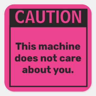 Varningsmärke för parodvarning för liten varning fyrkantigt klistermärke