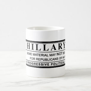 Varningsmärkning för Hillary Clinton Kaffemugg