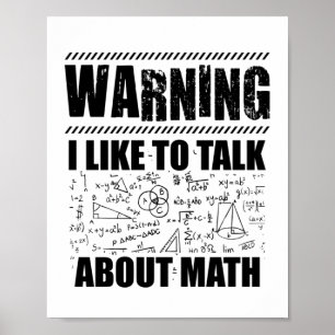 Varningsmatematiker   Math Science Gift Poster