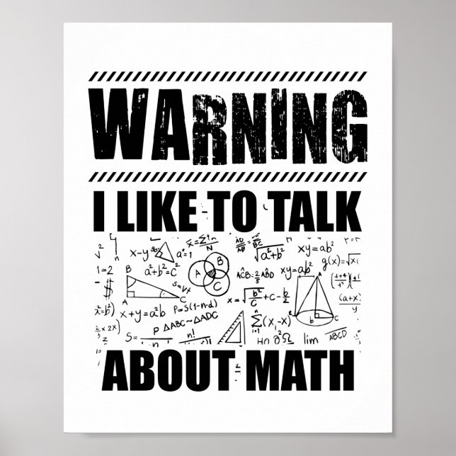 Varningsmatematiker | Math Science Gift Poster (Framsidan)
