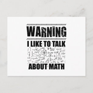 Varningsmatematiker   Math Science Gift Vykort