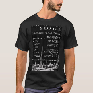 Varningsmeddelanden för kärnkraft som slösar under t shirt