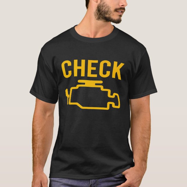 Varningsmekanism för motorbelysning för bilGuy-kon T Shirt (Framsida)