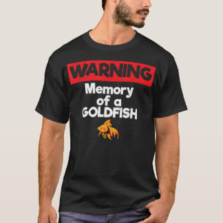 Varningsminne för ett Goldfish Kort-minne T Shirt