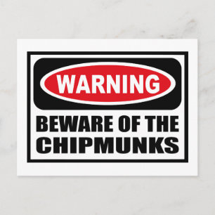 VARNINGSPAKET FÖR CHIPMUNKS-vykort Vykort