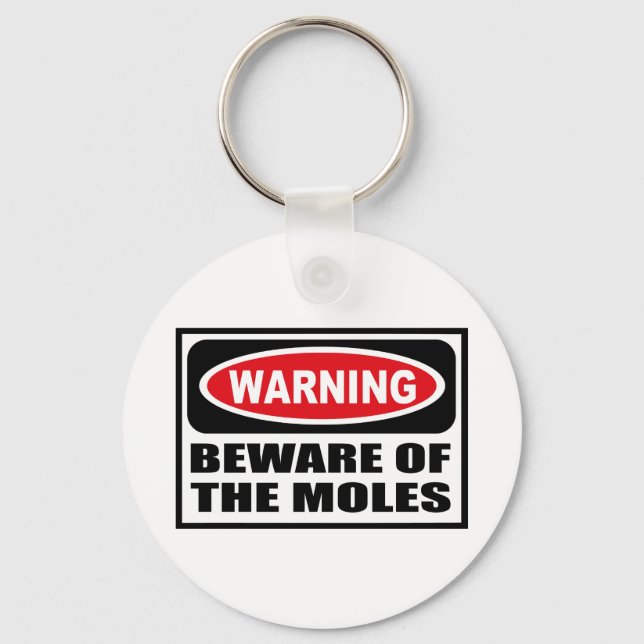 VARNINGSPERSONAL FÖR MOLES-Nyckelringen Nyckelring (Framsida)