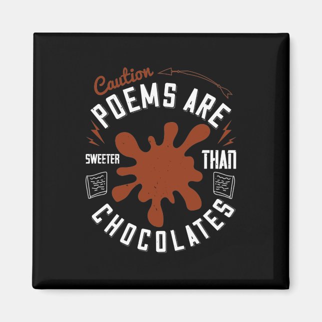 Varningsposter är sötare än choklad magnet (Framsidan)