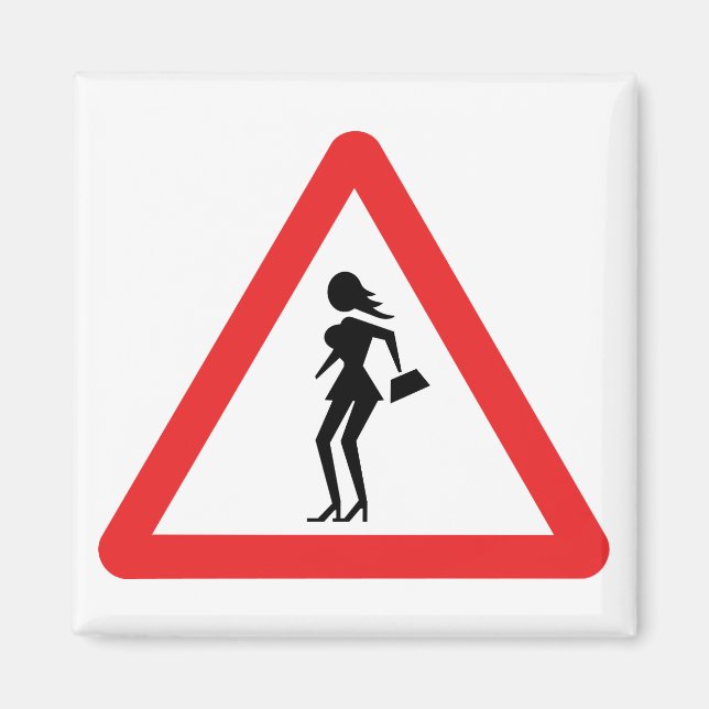 Varningsprostituerad (Attenzione Prostituute) - sk Magnet (Framsidan)