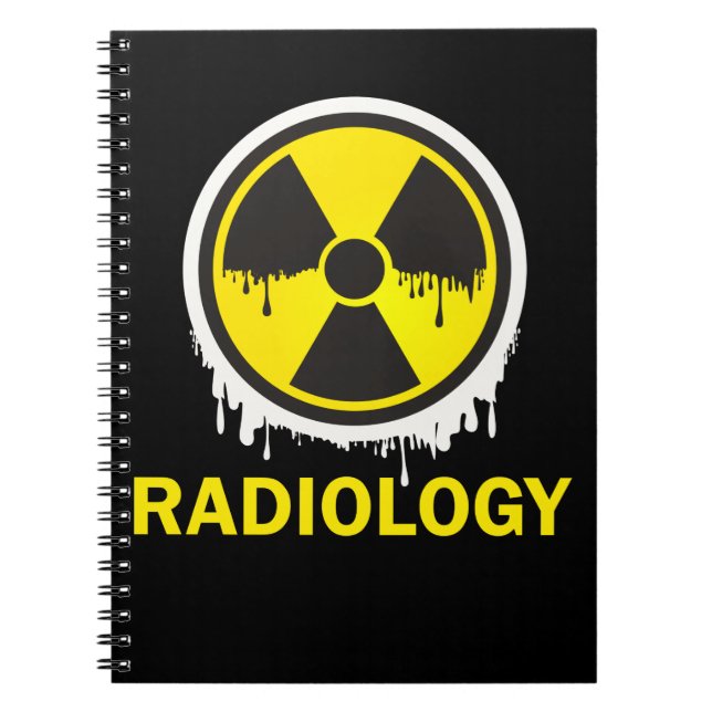 Varningsradiologi Symbol Xray Radiolog Anteckningsbok (Framsidan)