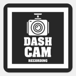 Varningsruta för säkerhetskameran - fyrkant fyrkantigt klistermärke