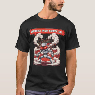 Varningsrutinen för ilska! Rolig ilska robotteknik T Shirt