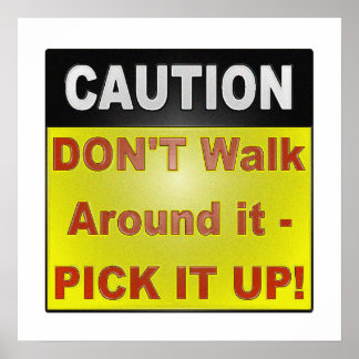 VARNINGSSÄKERHETSTECKEN FÖR HEMMA ELLER ARBETE! POSTER