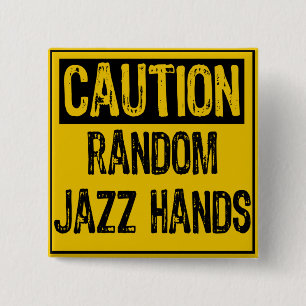 Varningssignal - Random Jazz Händer Gult Black Knapp