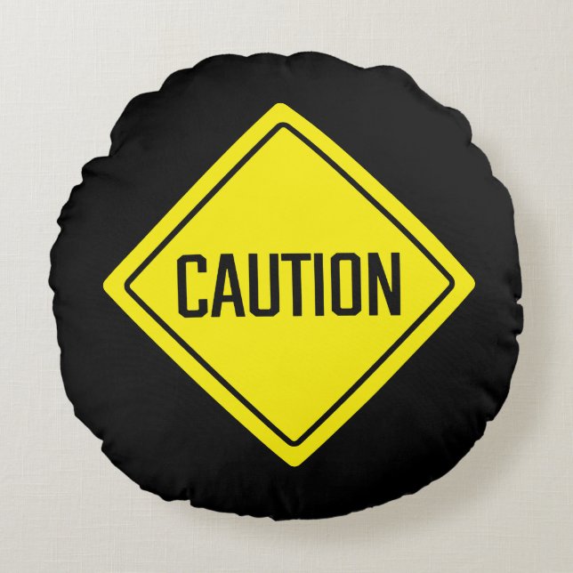 Varningssignal | Varningssignal | Rund fyllning Rund Kudde (Framsidan)