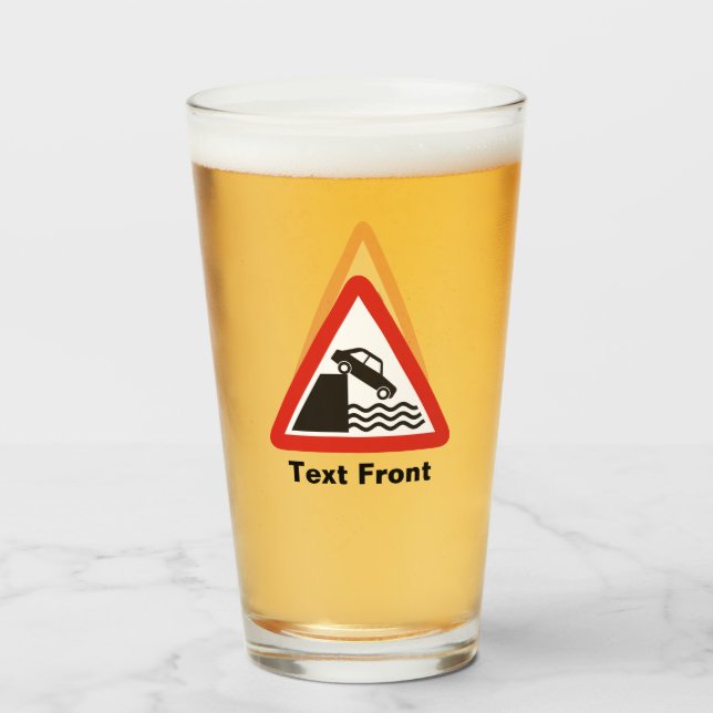 Varningssignal vid kajsida glaskopp (Framsida fylld)