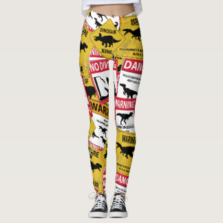 Varningssignaler för dosinosaur leggings