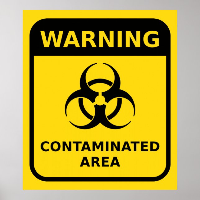 Varningsskylt för biofara poster (Framsidan)