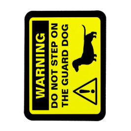 Varningsskylt för Dachshund Silhouette Funny Guard Magnet