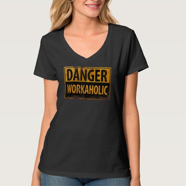 Varningsskylt för fara i metall, STEKAHOLISK, rost T Shirt (Framsida)
