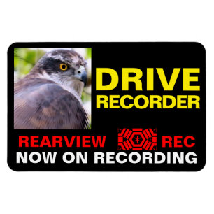 Varningsskylt för färdskrivare (norra Goshawk) Magnet