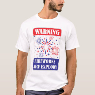 Varningsskylt för fyrverkerier t shirt