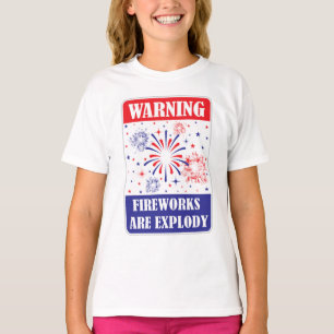 Varningsskylt för fyrverkerier t shirt