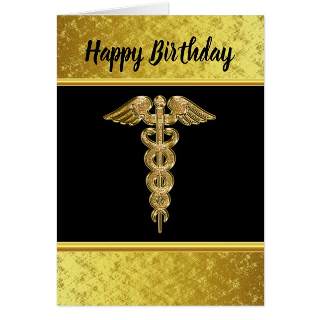 Varningsskylt för guldfolie hälsningskort (Framsidan)