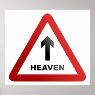 Varningsskylt för himlen poster