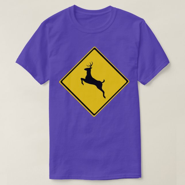 Varningsskylt för Hjort T Shirt (Design framsida)