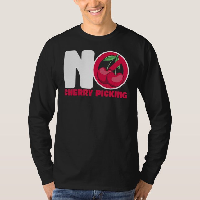 Varningsskylt för körsbärsväljare t shirt (Framsida)