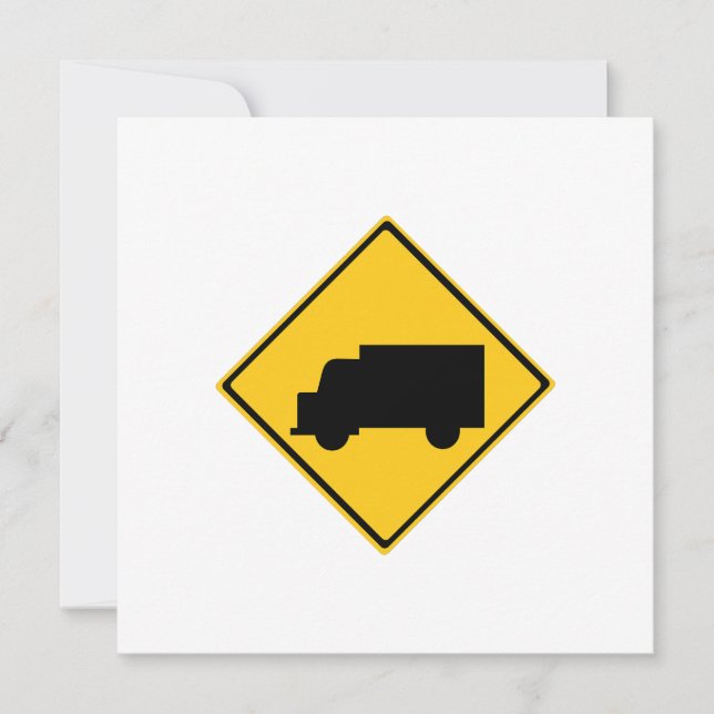 Varningsskylt för Lastbil på väg (Framsida)