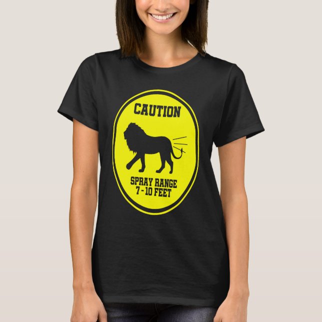 Varningsskylt för Lejon varning för strålområde T Shirt (Framsida)