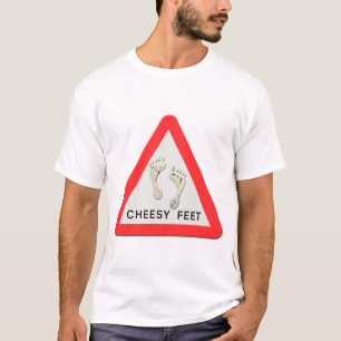 Varningsskylt för ostfot t shirt