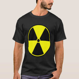 Varningsskylt för radioaktiv strålning t shirt